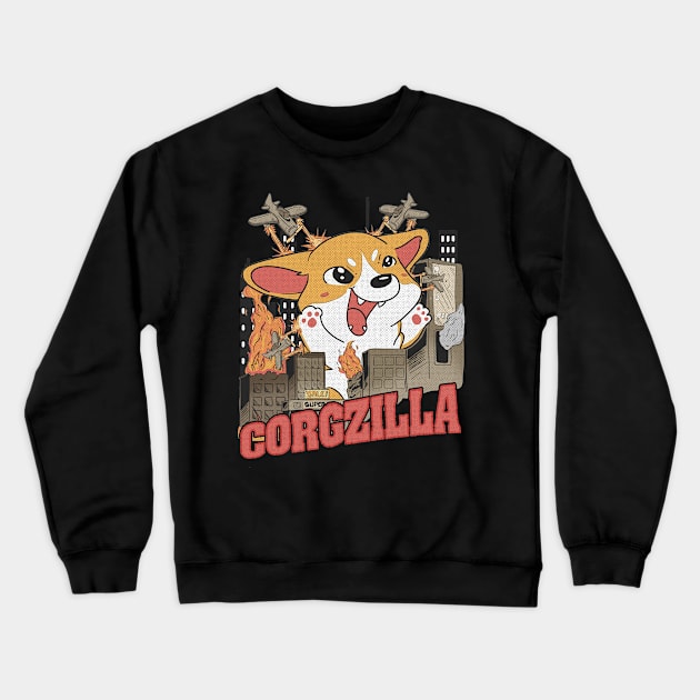 Corgzilla Crewneck Sweatshirt by FanaticTee